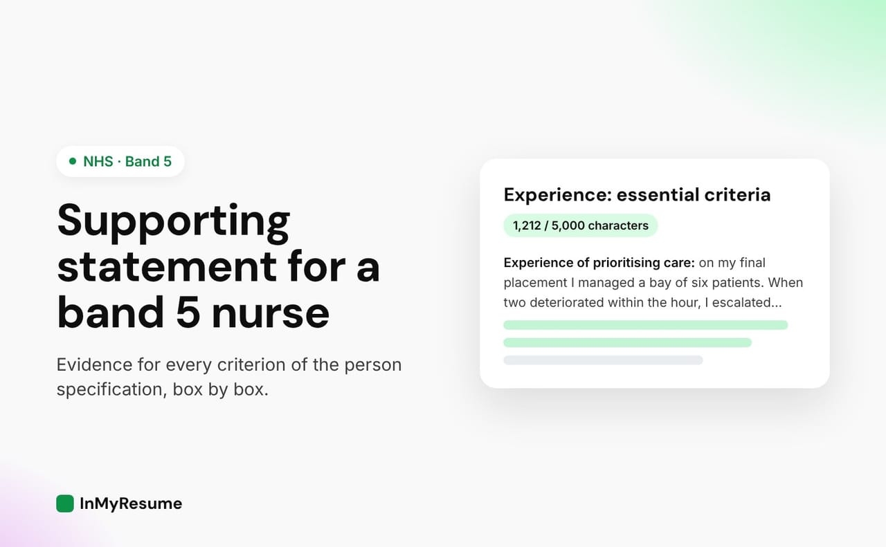 Illustration for NHS Supporting Statement for a Band 5 Nurse: What to Include